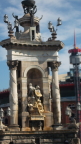  Baroque monument in the roundabout in Plaça d&Espanya near Barcelona&s former bullfight arena
