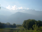  Farmland in the Rhône Valley, France, from the train Valence to Geneva