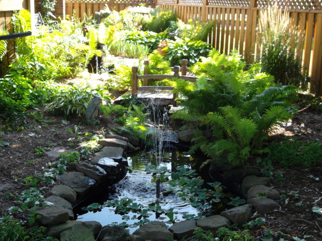  Backyard garden of our hosts Brenda and Rudy at L'il Bit of Eden B&B, Virgil, ONT