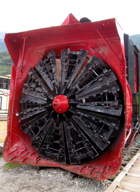  This is the snowplow for the White Pass Railroad train