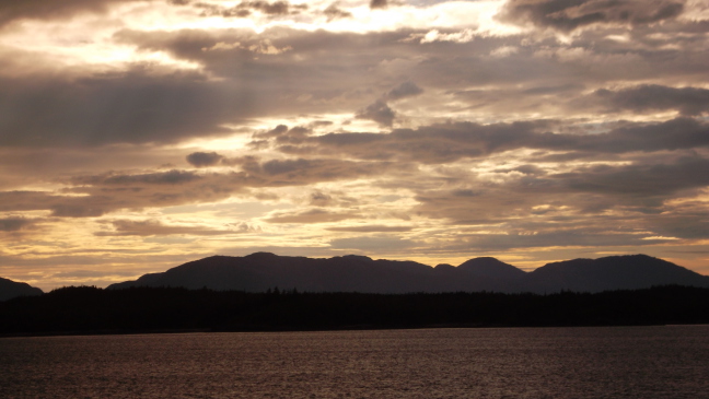  Sunset from the inside passage, AK