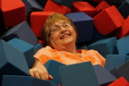  Susan gets buried in the foam pit