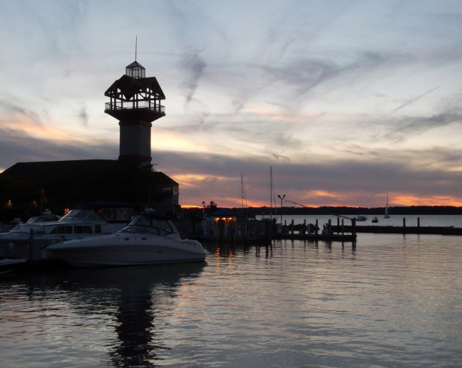  Sunset over harbor, Lake Erie Park, Erie PA