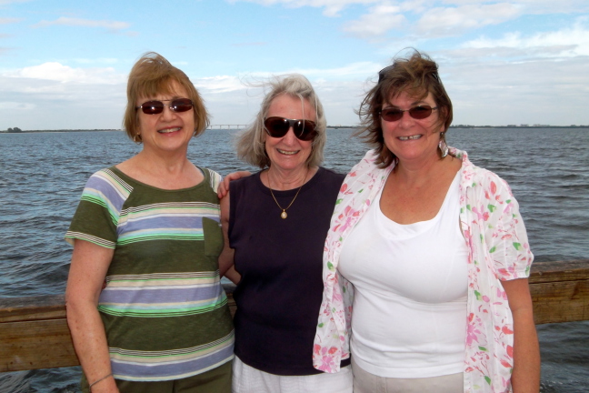  Susan, Cousin Ann, and Ann's daughter Mary on the lighthouse pier, Sanibel FL