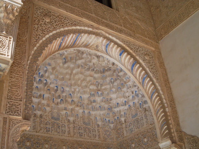  Ornate tiled ceiling, Alhambra Palace