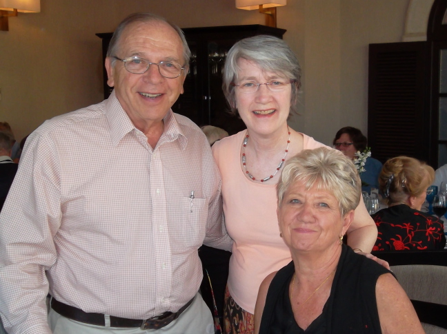  Friends Mark and Phyllis Gully from our tour's Farewell Dinner - Maureen in background