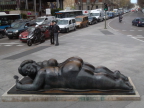  Our plump  guide in Madrid loved this Reclining Venus street art!