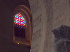  Christian stained glass and Moorish calligraphy, La Mezquita, Cordoba