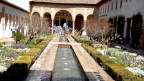  Rose garden and fountain, Generalife Gardens, Alhambra