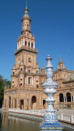  Tiled post on bridge over the moat, Plaza de Espana