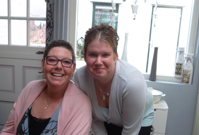 Our coffee hostess Edith and her daughter-in-law, Hoorn