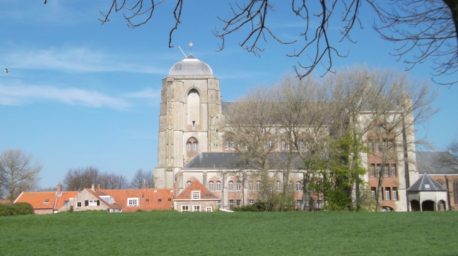 Historic village church, Froon.  Rooster indicates a Protestant church