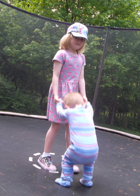 Lindsay and Colin jumping together