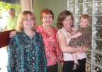  Two grandmothers, two daughters, and a grandchild twice: Jeanette, Susan, Ellyn, and Schenley
