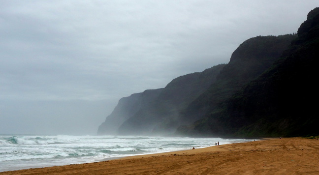 Na Pali coast from Polihale State Park, Kauai