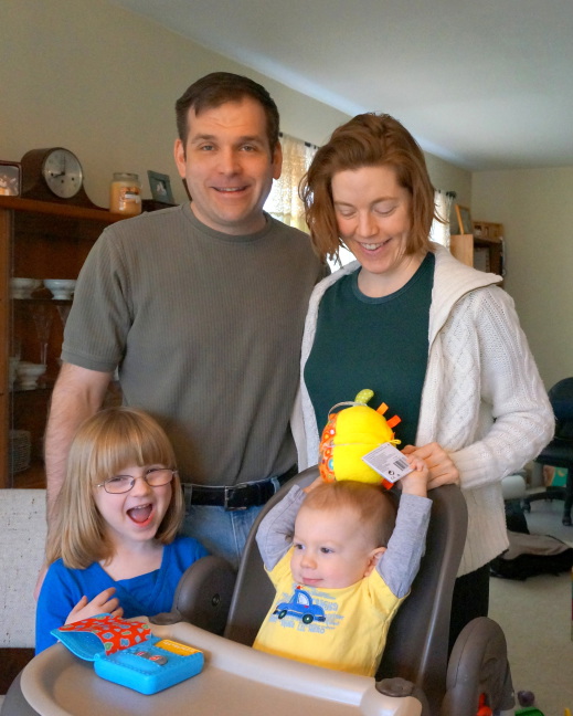 Derek, Rebecca, Lindsey, Colin at home