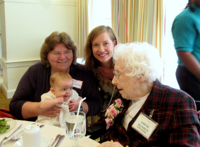 Isley checking out new centenarian great-grandma