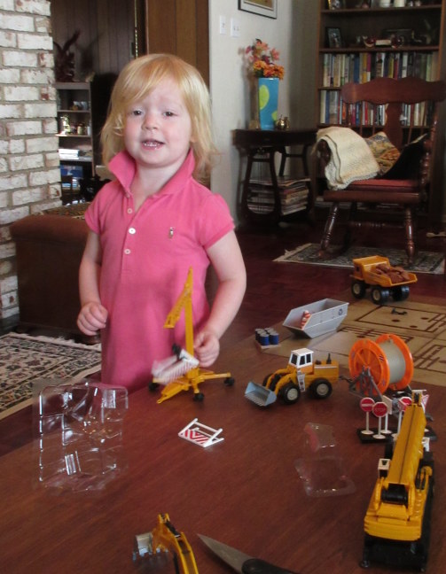 Grandma thinks little girls should play with trucks as well as princesses