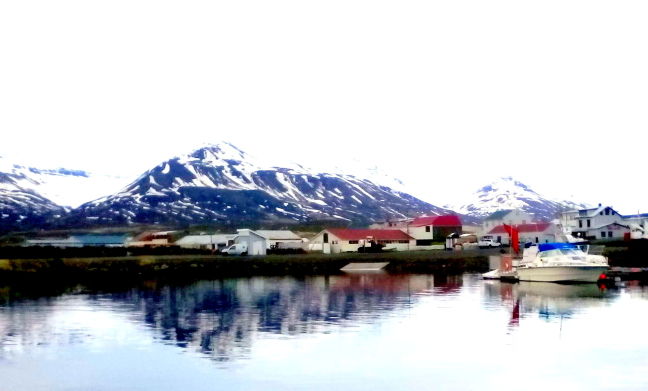 Reflections in Akureyri Fjord