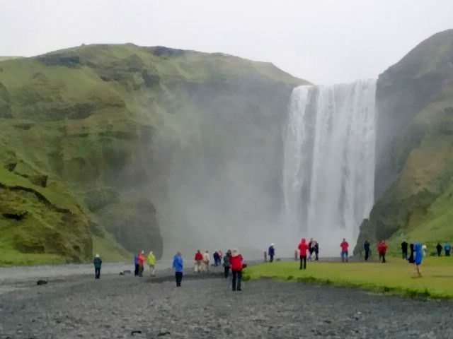 Misty Seljalandsfoss near south coast