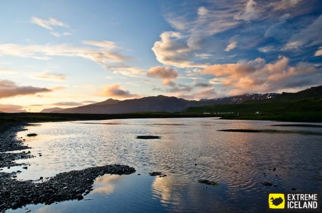 Sun setting over Snæfellsness