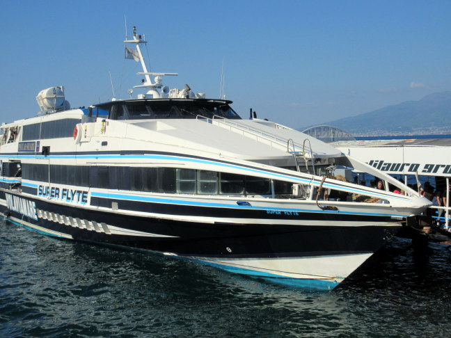 Hydrofoil took us from Capri back to Sorrento