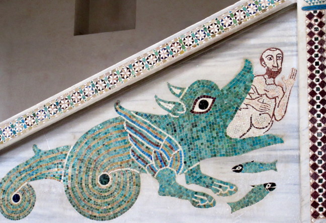 Mosaic of the whale swallowing Jonah, Ravello church