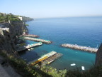  Bay of Naples shoreline and swimming area from Sorrento promenade