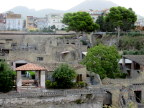  The excavated ruins of Herculaneum, now under a suburb of Naples