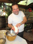  Making fresh Mozzarella at olive farm in the hills near Sorrento