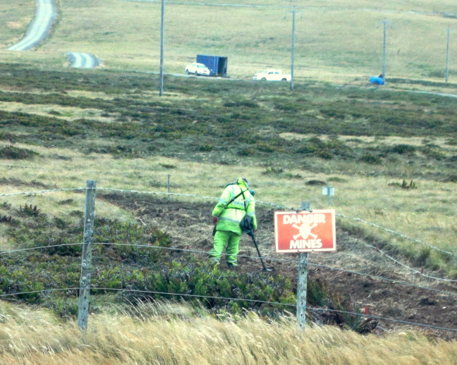 Argentina's gift to the Falklands: thousands of mines; they are being cleared by a team from South Africa