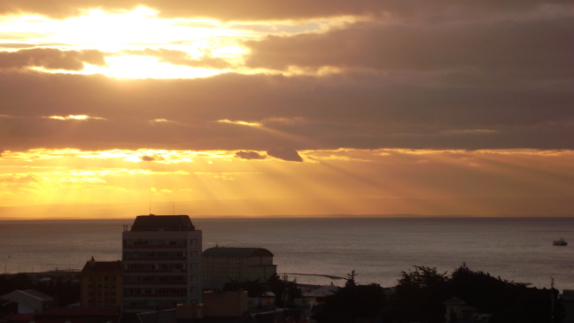 Sunset over the Falklands