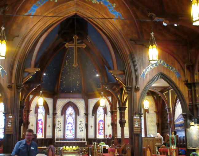 Interior of restored St. John's Anglican Church, Lunenberg