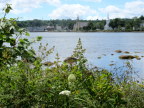  Three historic church spires, Mahone Bay, Nova Scotia