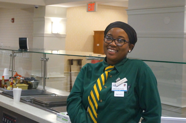 Ashawntia Kelly, just one of the many cheerful servers at Croasdaile