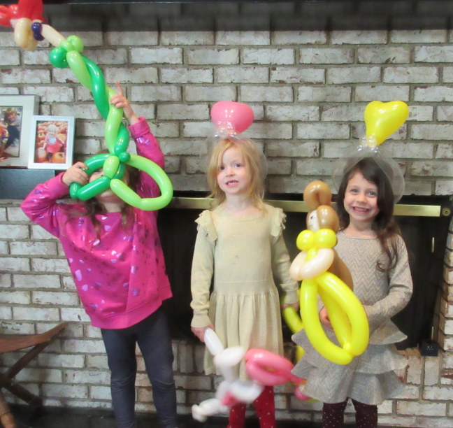 Schenley and friends showing off their balloons