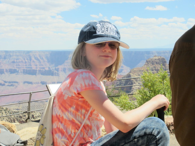 Intrepid hiker Lindsay at Cape Royale lookout, North Rim