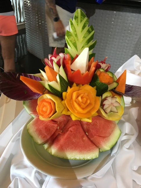 One of the clever creations at the fruit carving demonstration