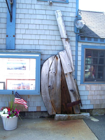 Parts of old vessel recycled in Bearskin Neck, Rockport MA