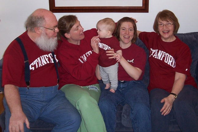 The Hansens and their Stanford tees, April