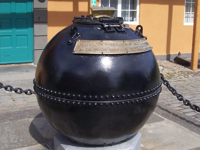 WWII German mine on display in Trondheim