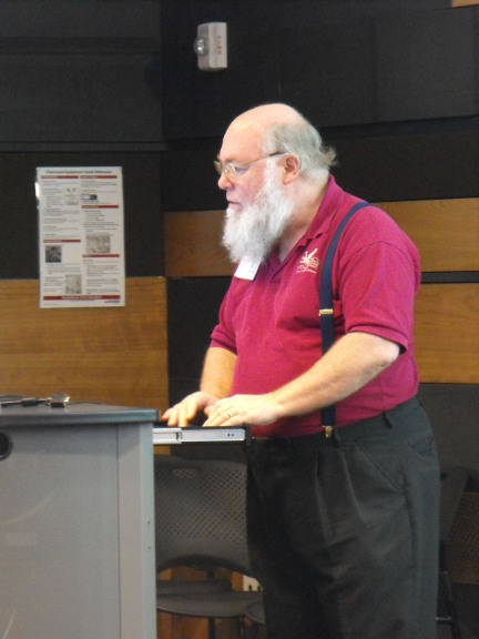 Fred Hansen displays his post-Andrew dimensions
