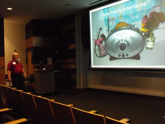 Fred displays a toaster with a radio interface