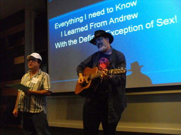 As the audience sings along