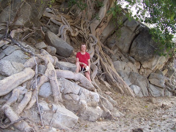  Our ride took us through this river bed. In a typical flash flood, Susan would be five feet under water.