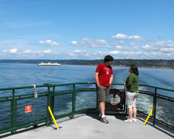  Ignoring the view from the Edmonds/Kingston Ferry