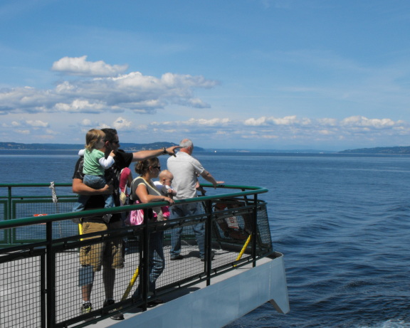  Point to a special view from the Edmonds/Kingston Ferry