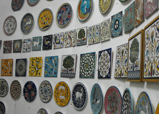  Tiles for sale at Jerusalem Pottery, Old City, Jerusalem