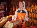  Slicing Iberian ham, grocery store in Cordoba
