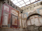  Frescoes in Herculaneum, rescued from layers of volcanic ash
